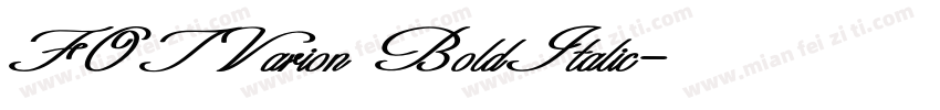 FOTVarion BoldItalic字体转换